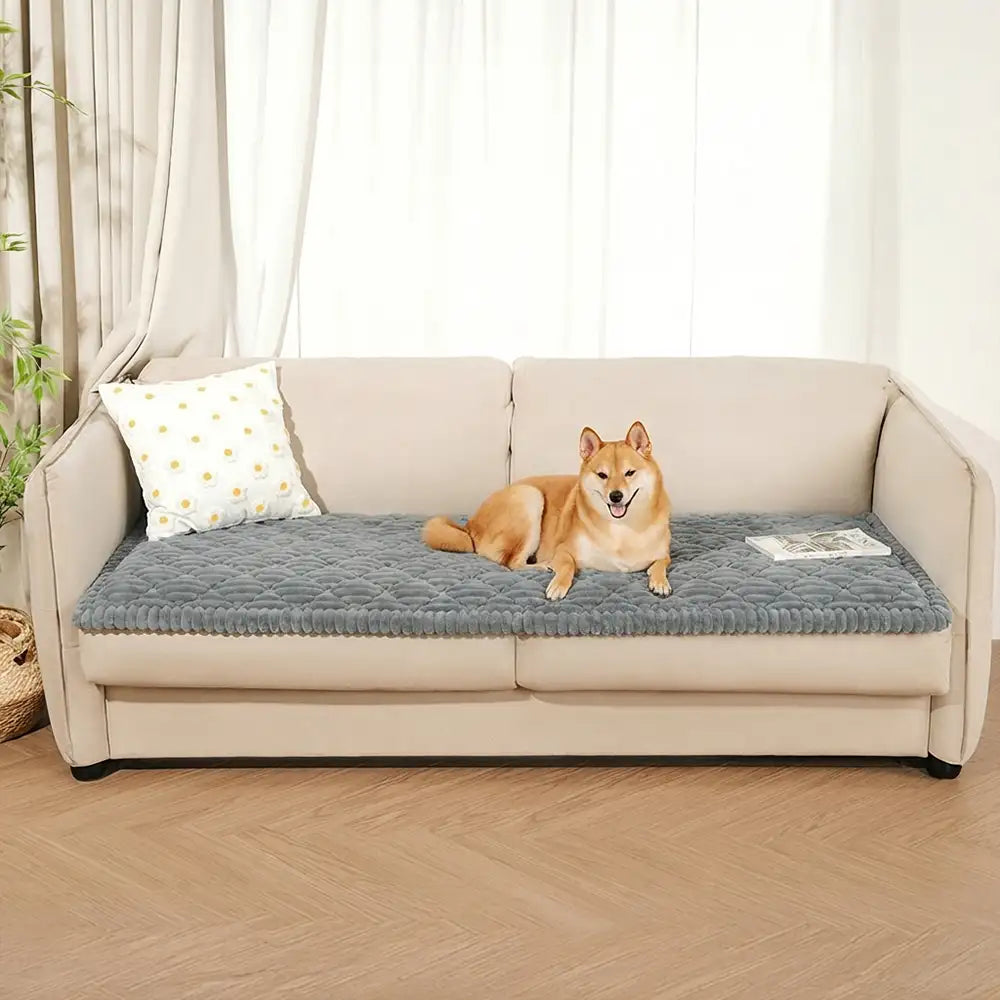 Flauschiger, tierfreundlicher Sofabezug, waschbarer Couchschoner, Haustiermatte