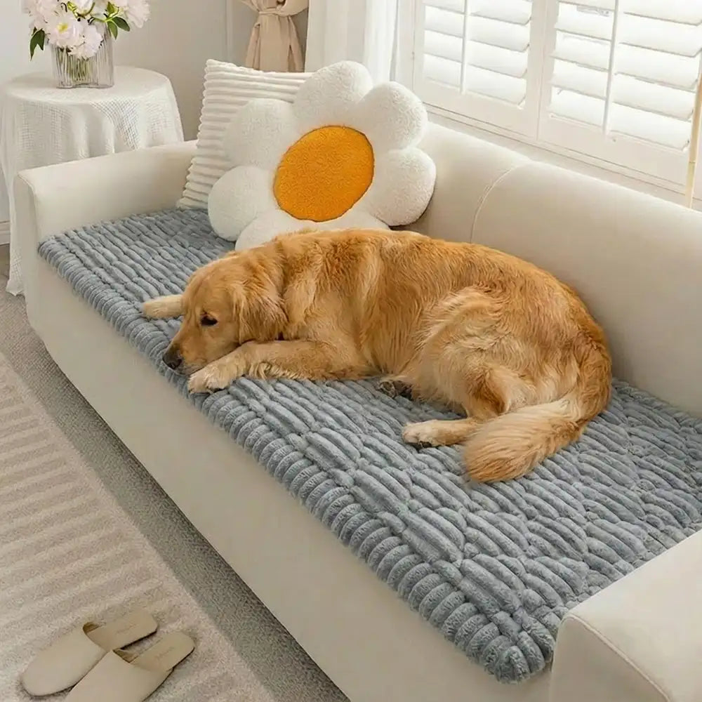 Flauschiger, tierfreundlicher Sofabezug, waschbarer Couchschoner, Haustiermatte