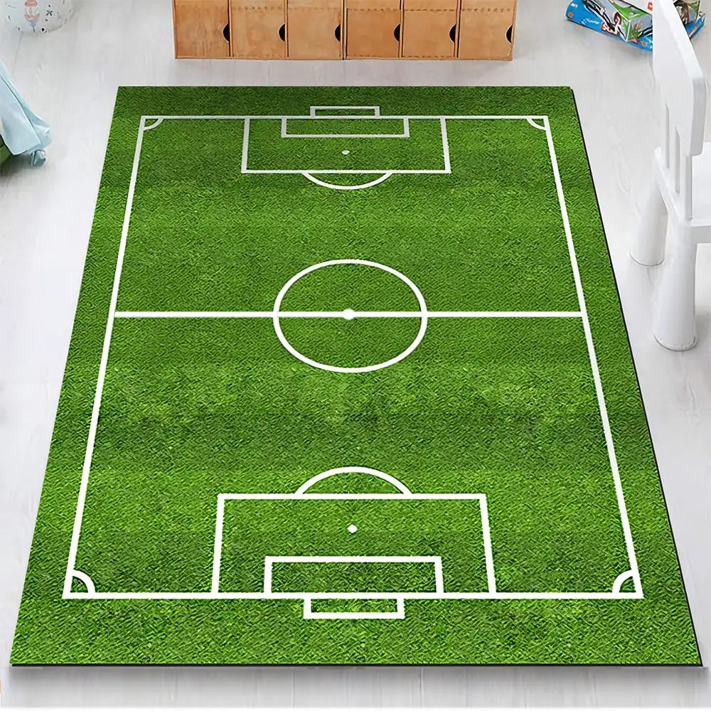 Fußballfeldmuster Kratzfester rutschfester Teppich