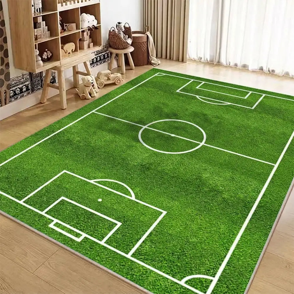 Fußballfeldmuster Kratzfester rutschfester Teppich