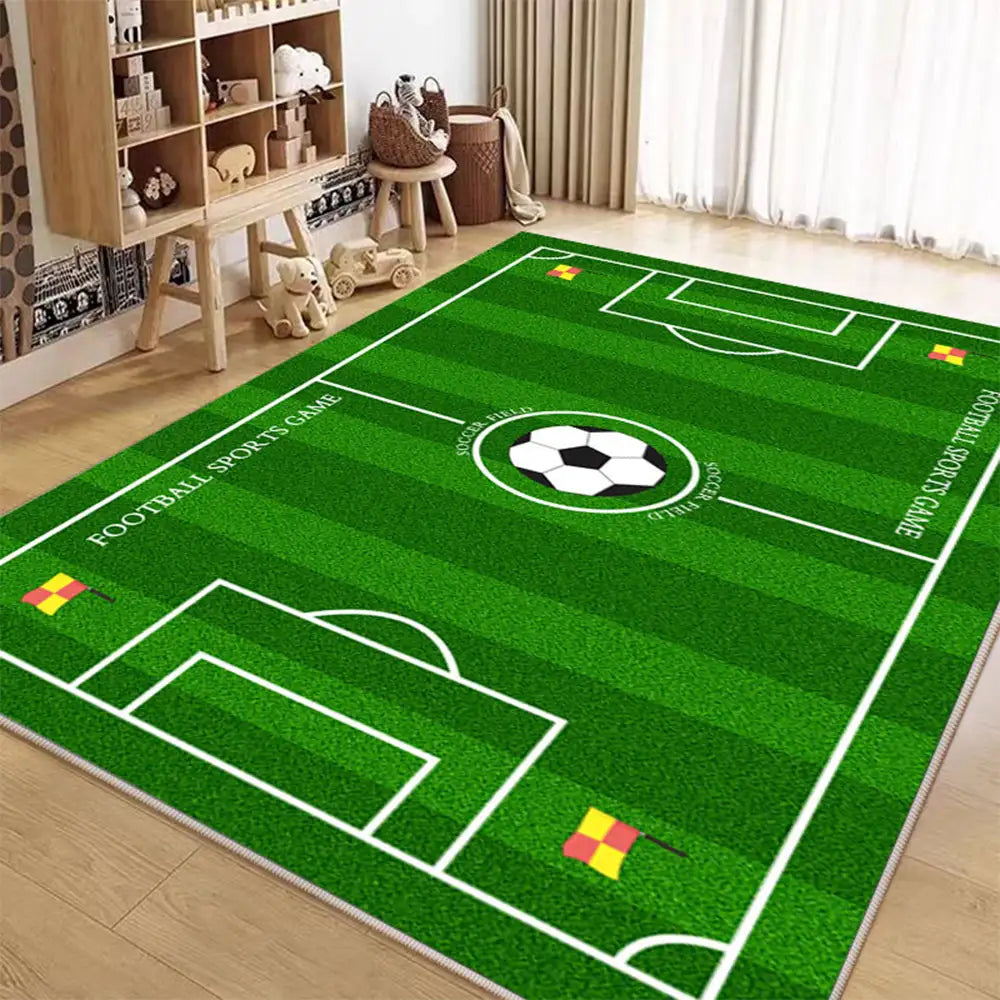 Fußballfeldmuster Kratzfester rutschfester Teppich