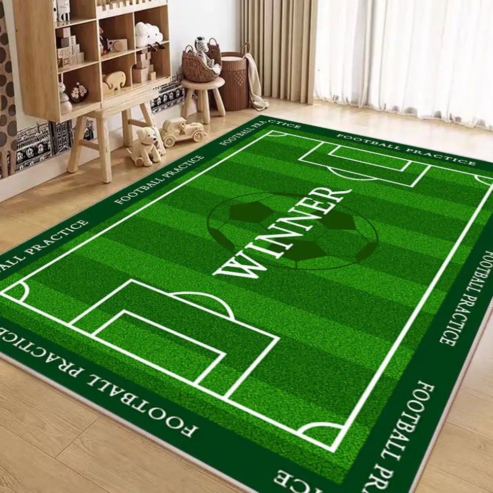 Fußballfeldmuster Kratzfester rutschfester Teppich