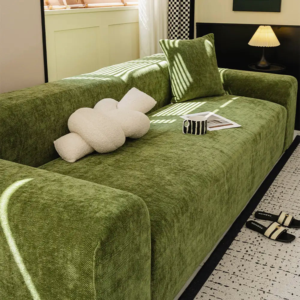 Fischgrätmuster Volle Abdeckung Bequemer Kratzfester Sofa-Schutz Magischer Outdoor-Couchbezug