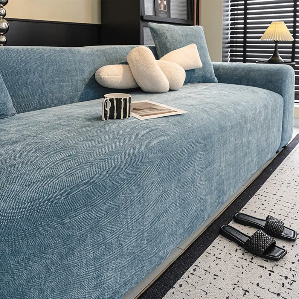 Fischgrätmuster Volle Abdeckung Bequemer Kratzfester Sofa-Schutz Magischer Outdoor-Couchbezug
