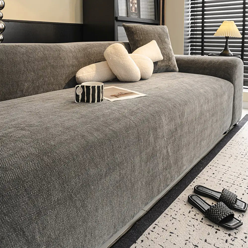 Fischgrätmuster Volldeckend Bequem Kratzfeste Sofa-Schutz-Magie-Sesselhusse