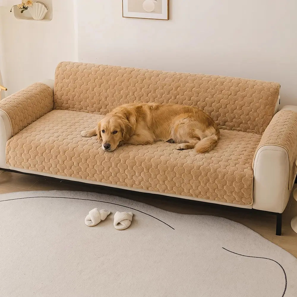 Einteiliger, kurzer Plüsch, bequemer, hautfreundlicher Möbelschutz für Sofas – Puzzle