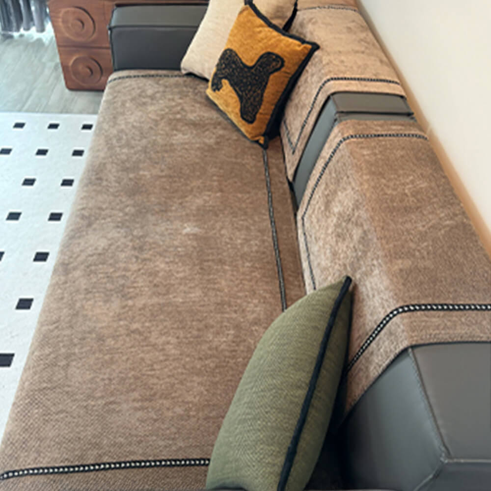 Einfacher moderner Jacquard-Schwergewicht-Anti-Rutsch-Chenille-Liegesesselbezug