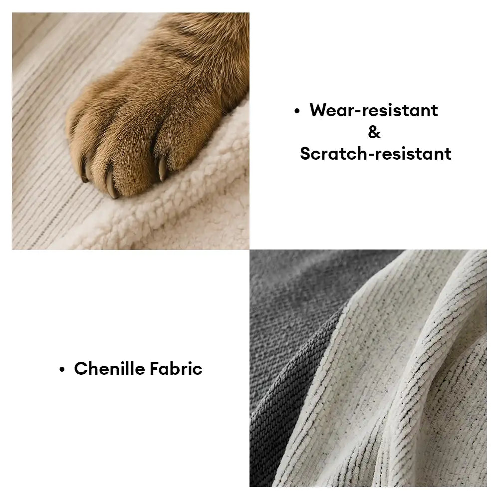 Stripe Art Kratzfeste Chenille Multifunktionale Sofaauflage Couchbezug