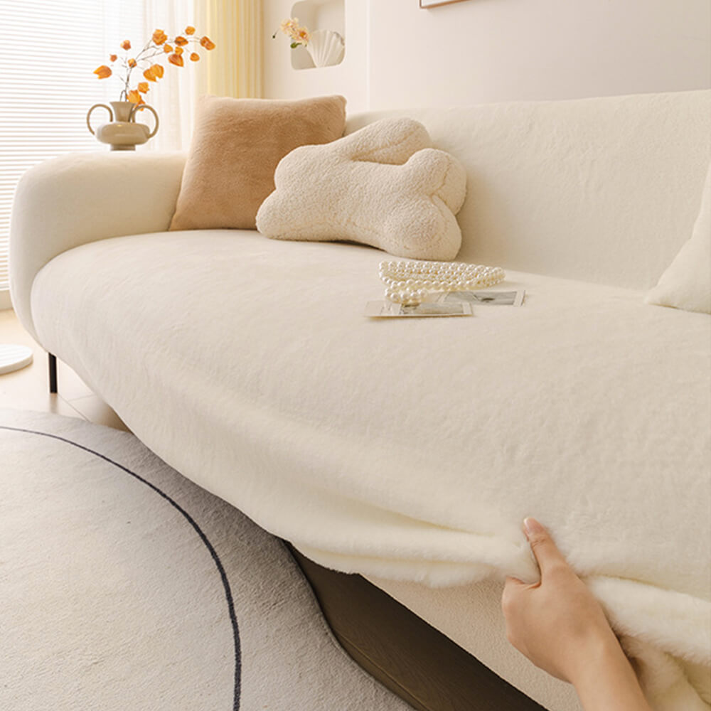 Ultraweicher, hautfreundlicher Plüsch-Sofa-Schutz, vollständige Abdeckung, Liegebezug