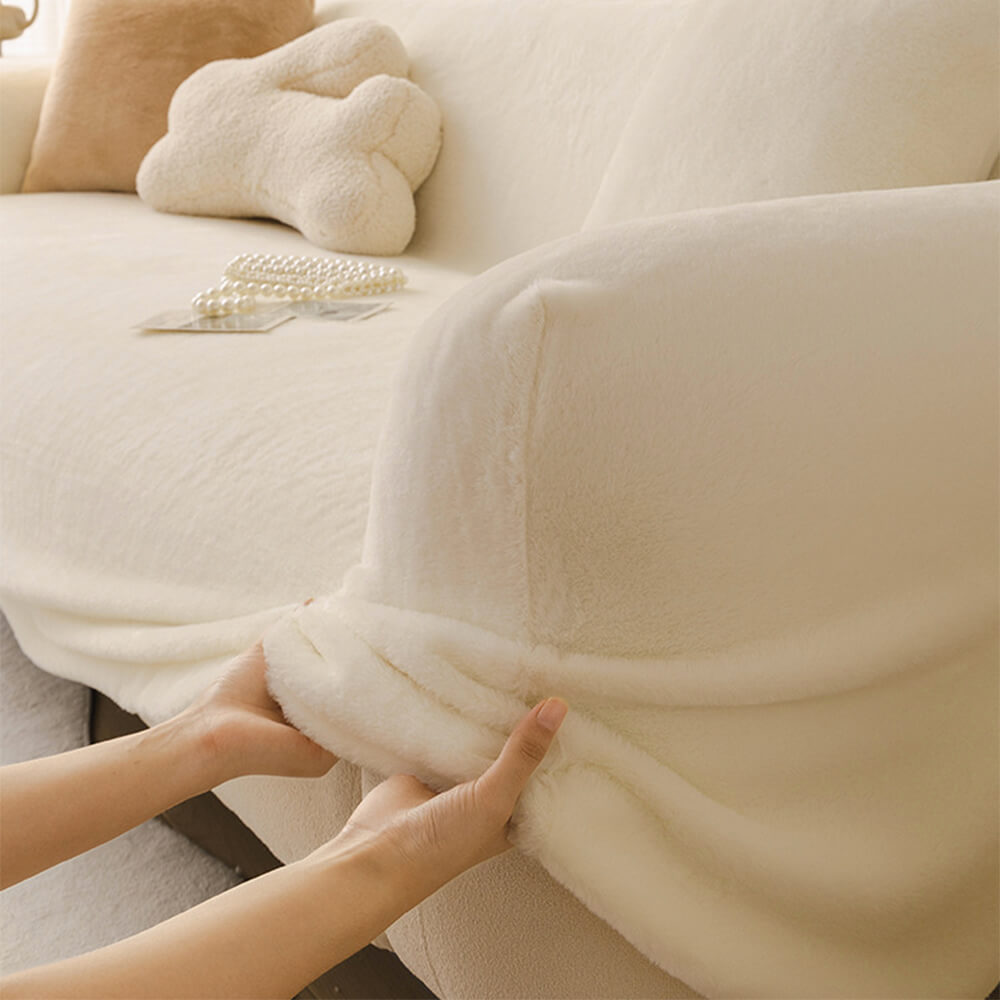 Ultraweicher, hautfreundlicher Plüsch-Sofa-Schutz, vollständige Abdeckung, Liegebezug