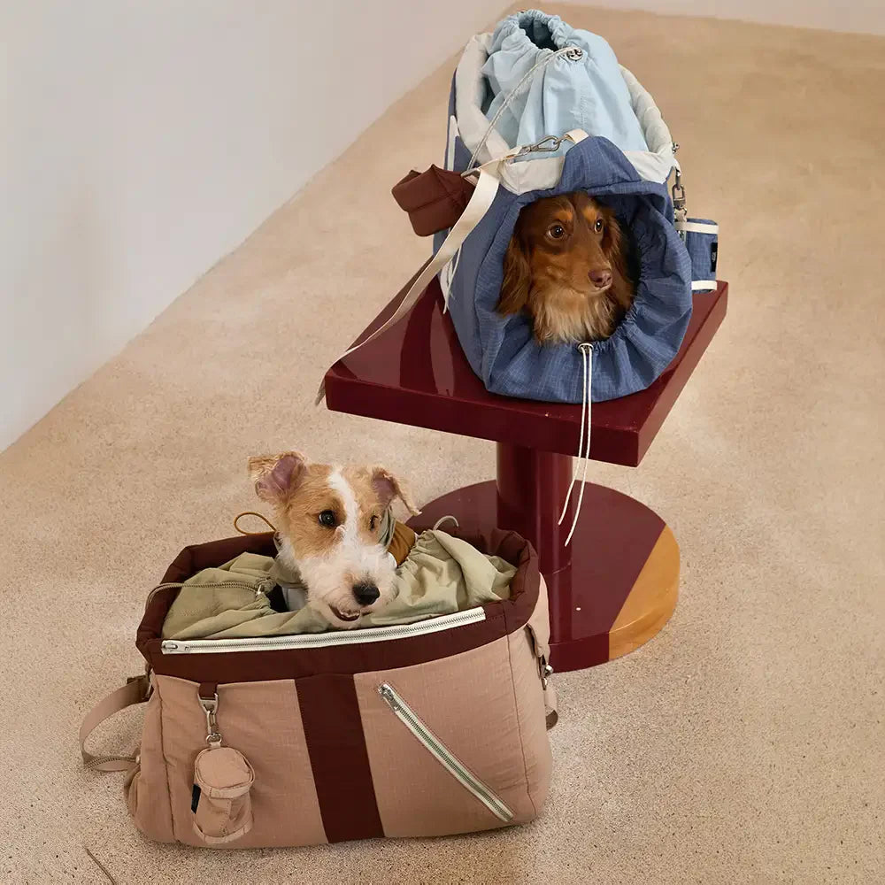 Vintage luftige wasserdichte Hunde- und Katzentragetasche für draußen, große Reise-Tiertransporttasche