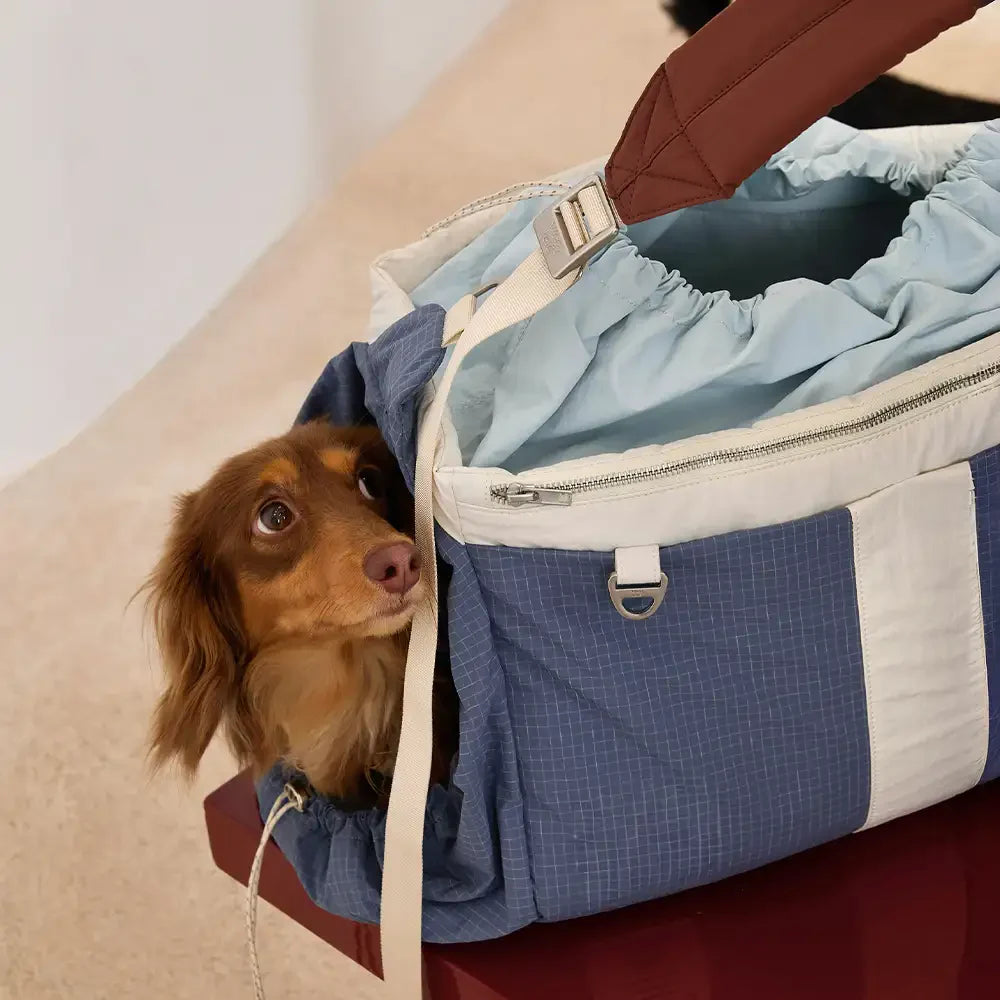 Vintage luftige wasserdichte Hunde- und Katzentragetasche für draußen, große Reise-Tiertransporttasche