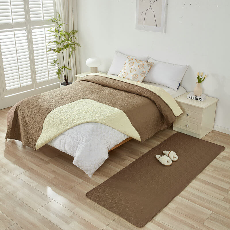 Waterproof Non-Slip Geometric Embossed Multi-Purpose Pet Mat Mattress Protector