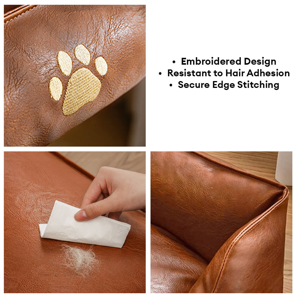 Luxuriöses Hundesofa aus Kunstleder, wasserdicht, abziehbar