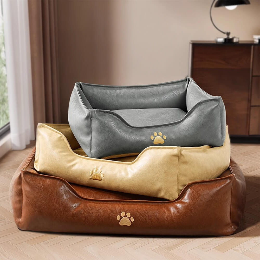 Luxuriöses Hundesofa aus Kunstleder, wasserdicht, abziehbar