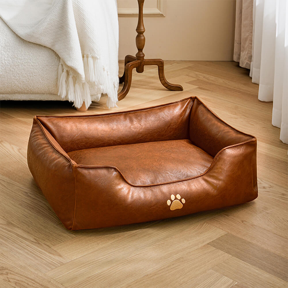 Luxuriöses Hundesofa aus Kunstleder, wasserdicht, abziehbar
