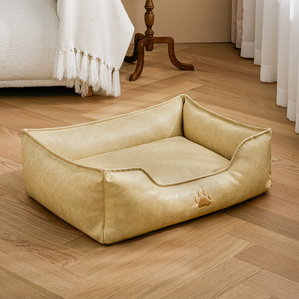 Luxuriöses Hundesofa aus Kunstleder, wasserdicht, abziehbar