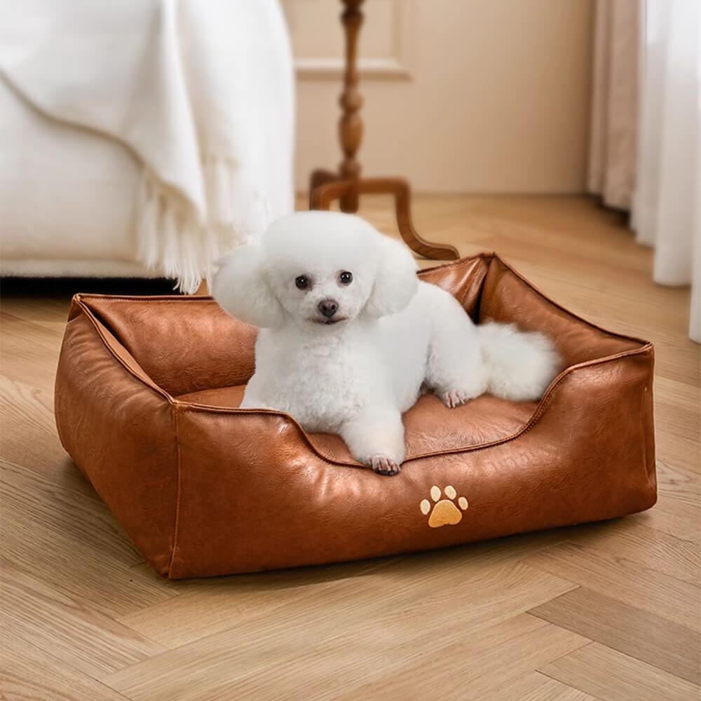 Luxuriöses Hundesofa aus Kunstleder, wasserdicht, abziehbar