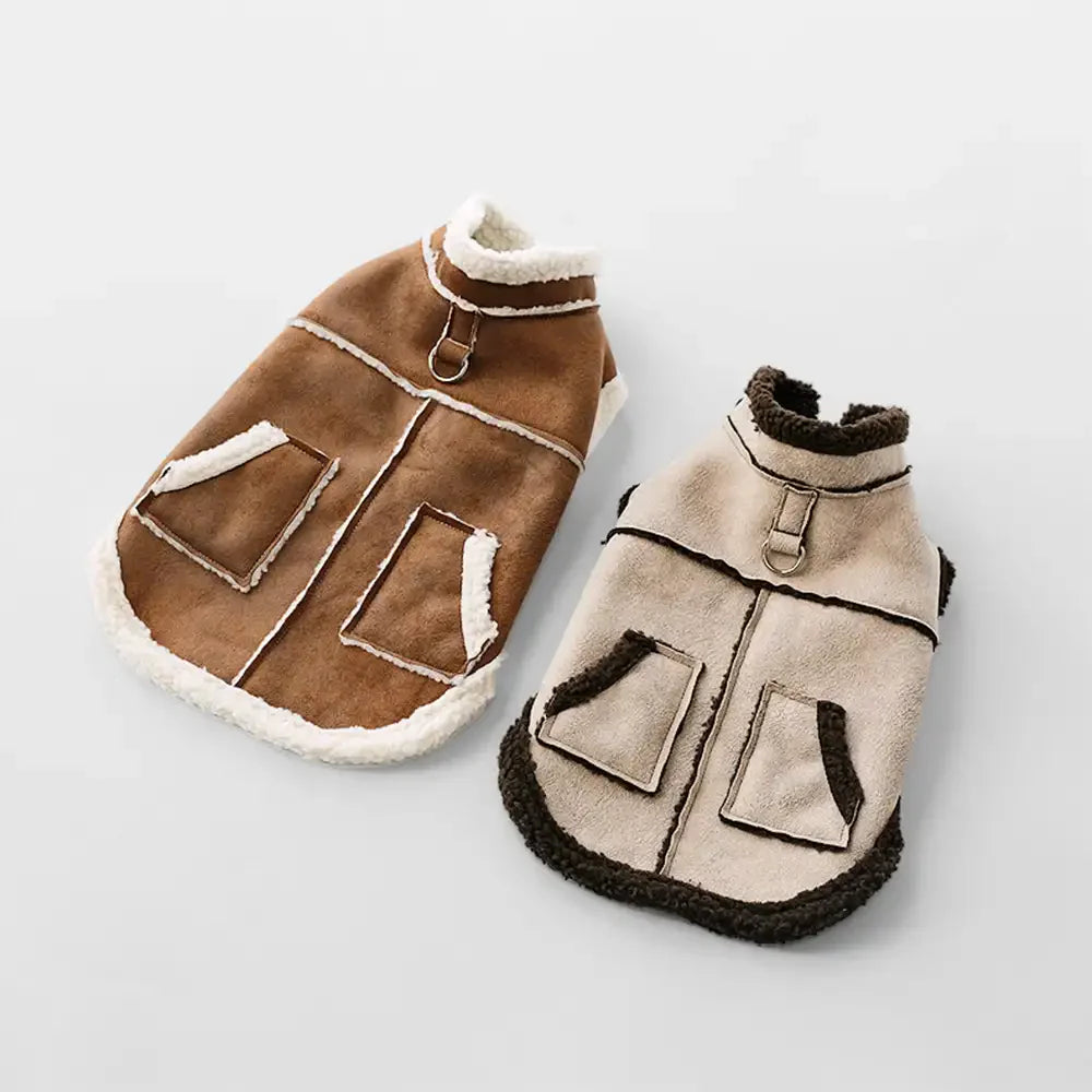 Retro Suede Dog Vest For Small Dogs