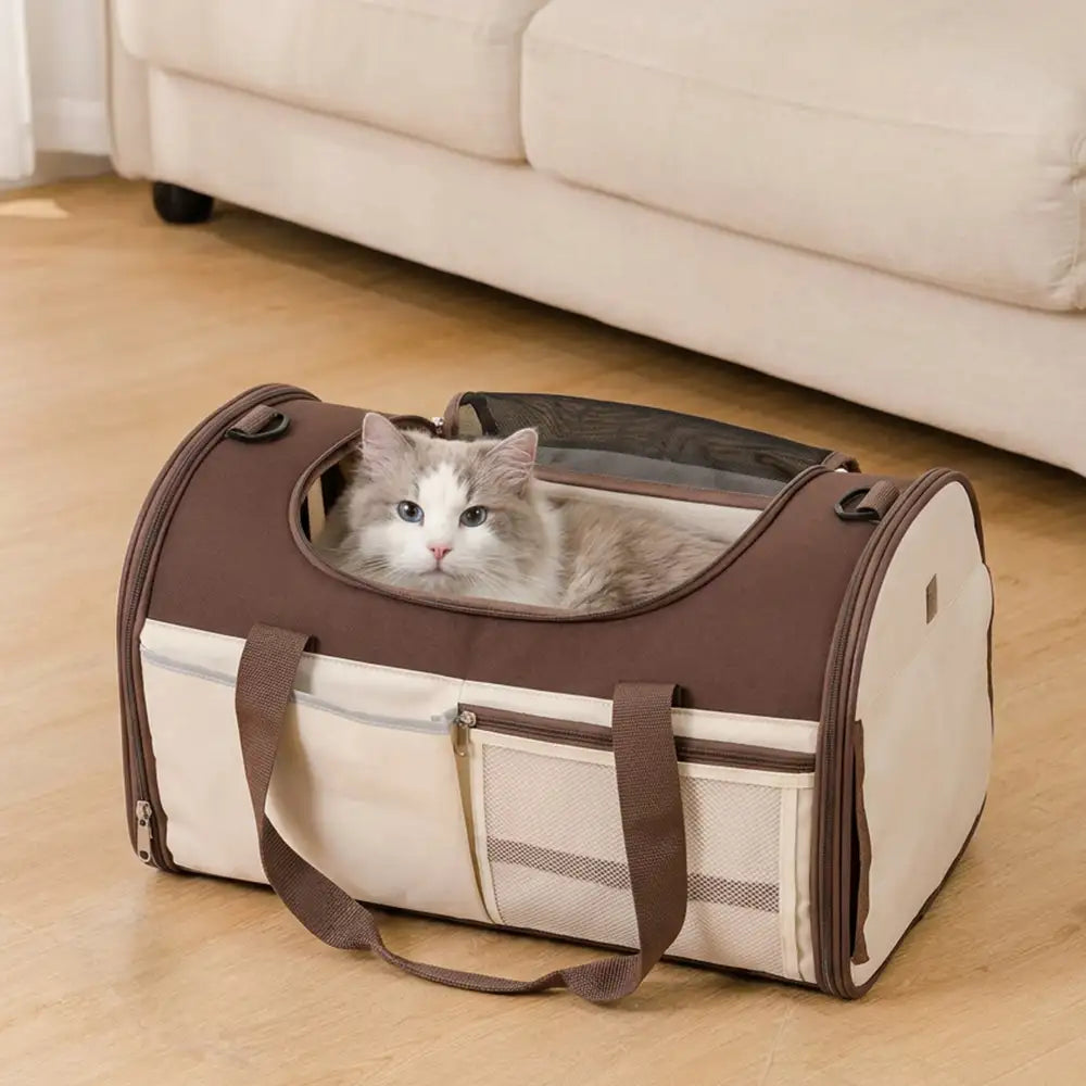 Handheld Crossbody Dog Cat Carrier Multi-Function Breathable Pet Carrier Bag for Travel and Vet