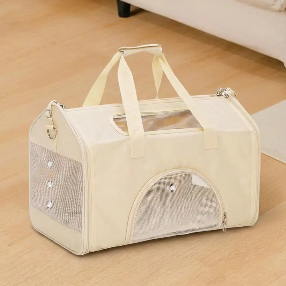 House-Shaped Breathable Foldable Cat Carrier Large Capacity Multi-Functional Pet Carrier Bag