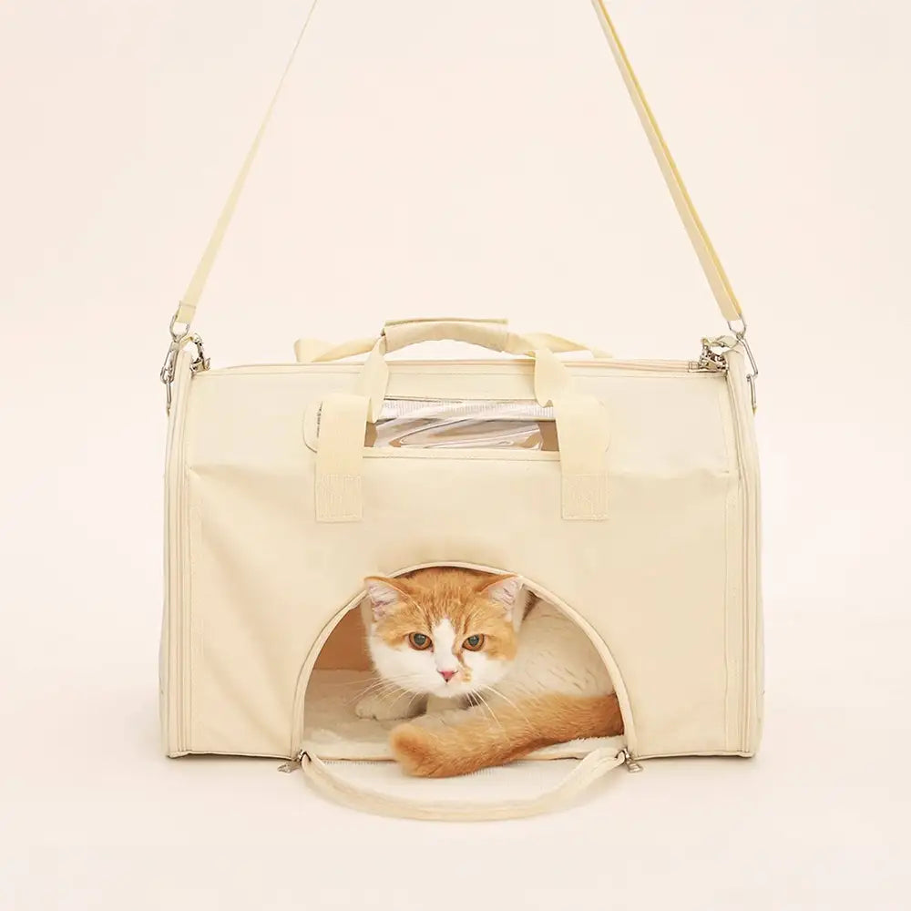 House-Shaped Breathable Foldable Cat Carrier Large Capacity Multi-Functional Pet Carrier Bag