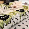 Ice Cream Wavy Chenille Scratch-Resistant Sofa Blanket Couch Cover