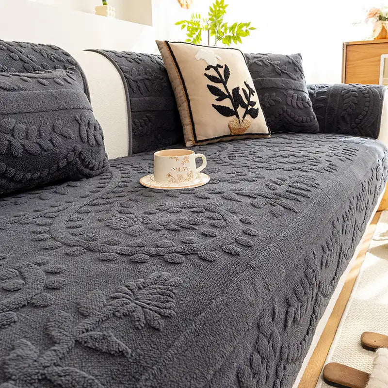 Jacquard Plüsch Bequemer Kratzfester Rutschfester Sofabezug