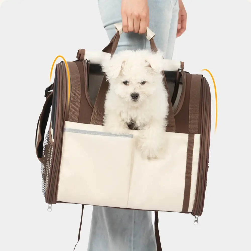 Large Capacity Breathable Foldable Pet Backpack Carrier for Travel Safety and Vet Dog Cat Carrier