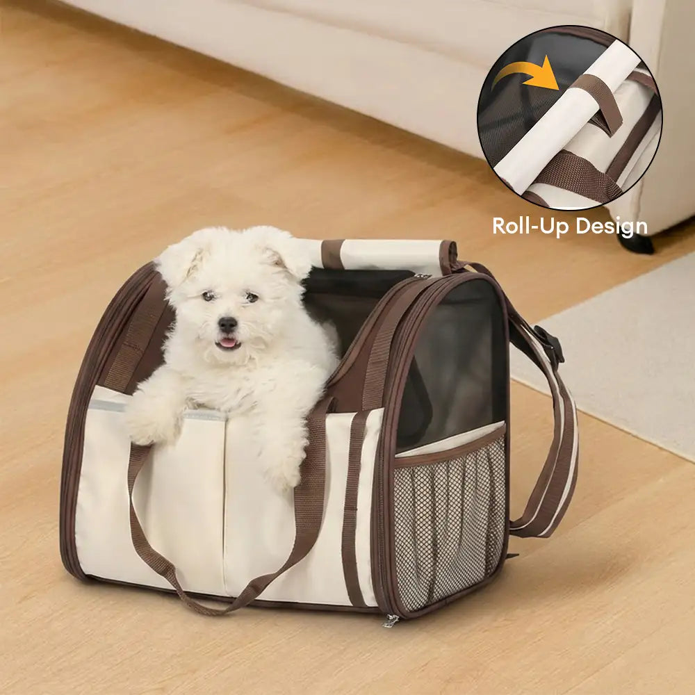 Large Capacity Breathable Foldable Pet Backpack Carrier for Travel Safety and Vet Dog Cat Carrier