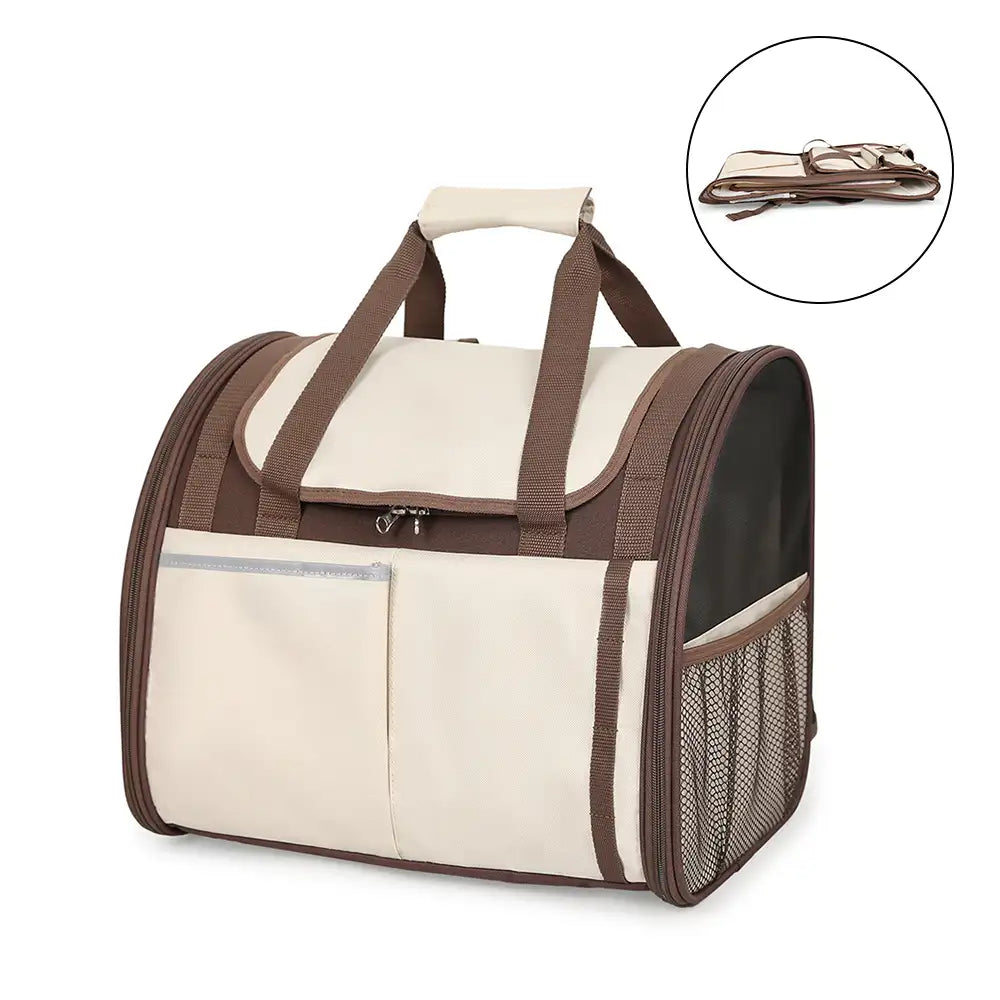 Large Capacity Breathable Foldable Pet Backpack Carrier for Travel Safety and Vet Dog Cat Carrier