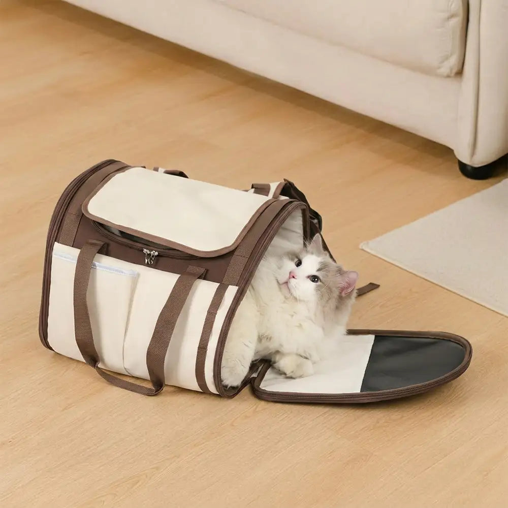 Large Capacity Breathable Foldable Pet Backpack Carrier for Travel Safety and Vet Dog Cat Carrier