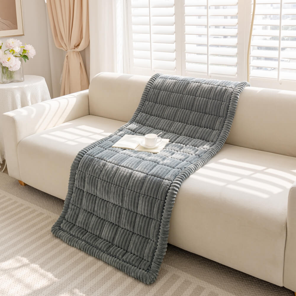 Lazy Soft Flannel Breathable Pet Mat Non-slip Sectional Couch Cover