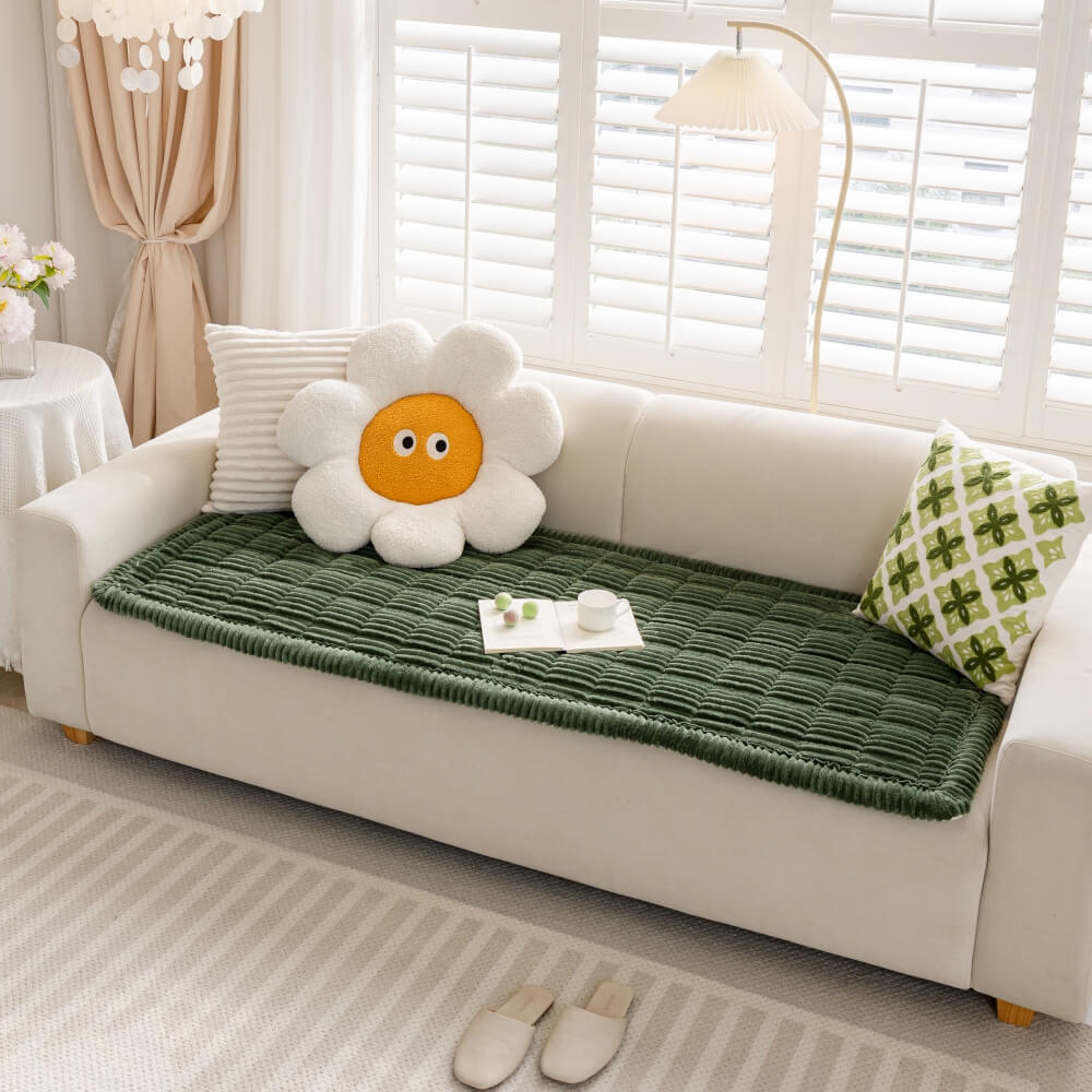 Lazy Soft Flannel Breathable Pet Mat Non-slip Sectional Couch Cover