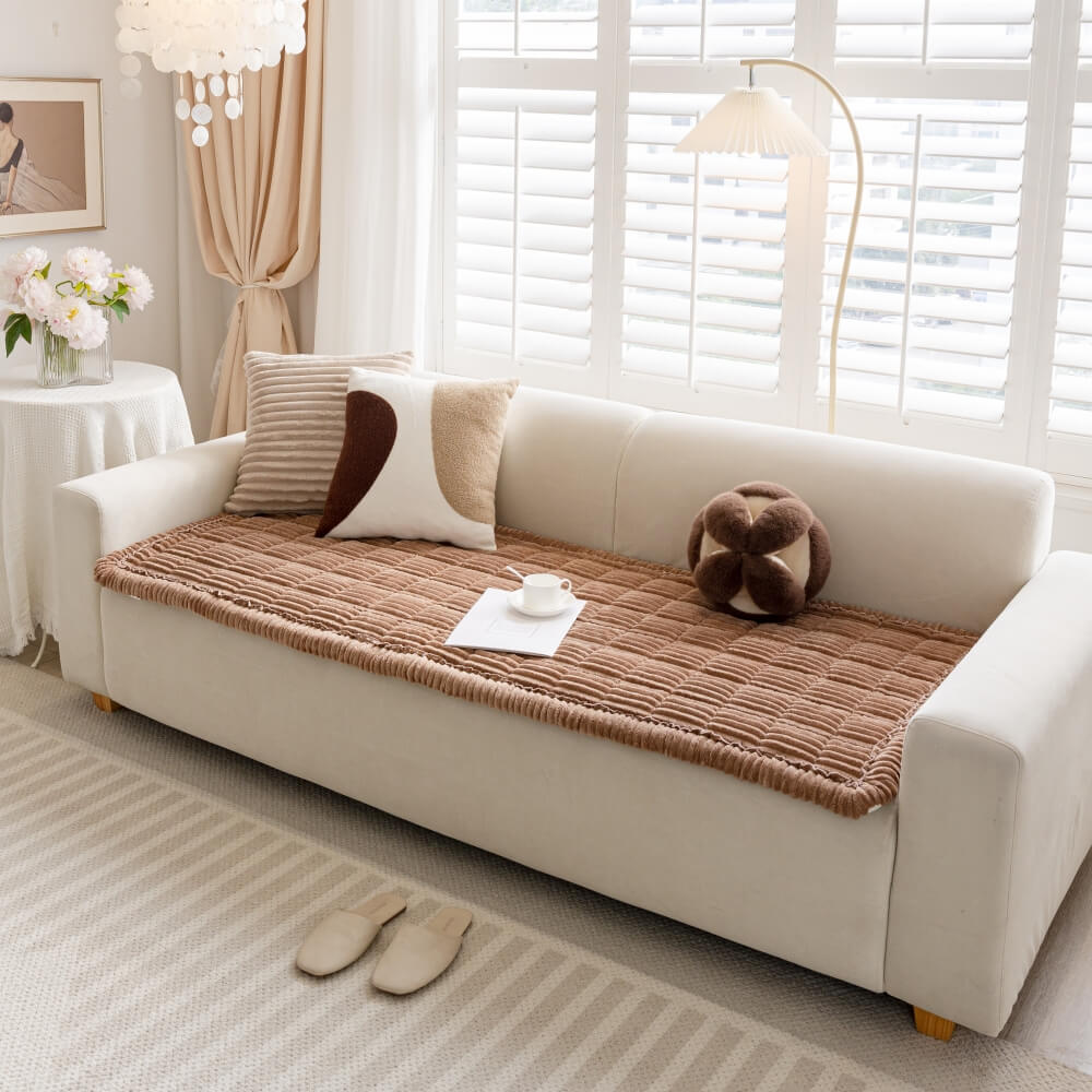 Lazy Soft Flannel Breathable Pet Mat Non-slip Sectional Couch Cover