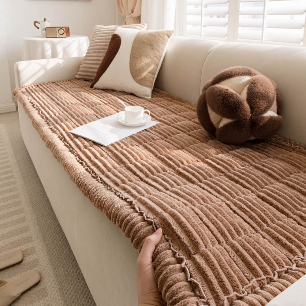 Lazy Soft Flannel Breathable Pet Mat Non-slip Sectional Couch Cover
