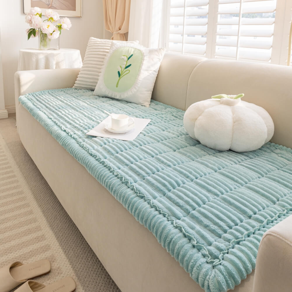 Lazy Soft Flannel Breathable Pet Mat Non-slip Sectional Couch Cover