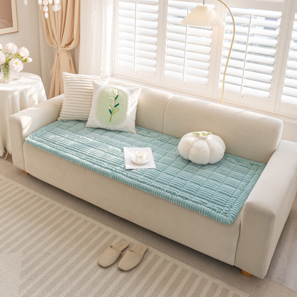 Lazy Soft Flannel Breathable Pet Mat Non-slip Sectional Couch Cover