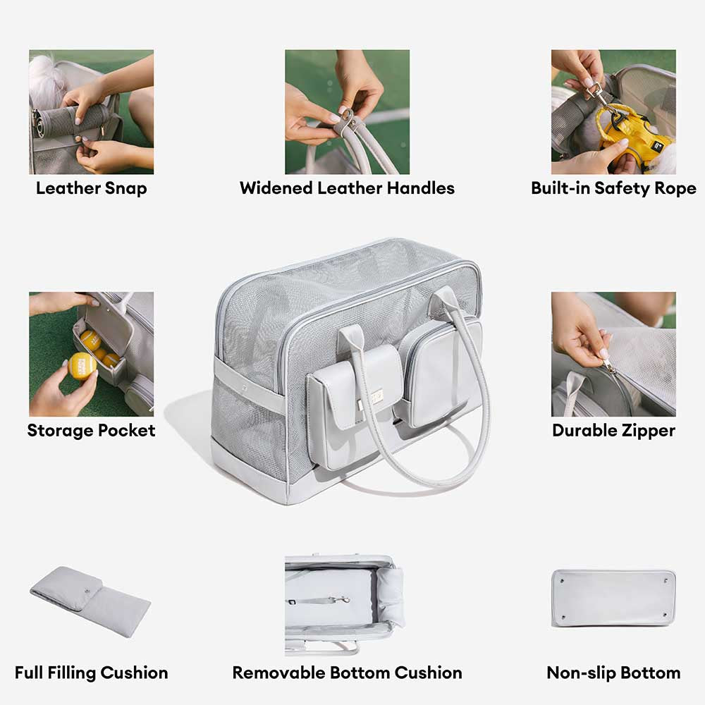 Lightweight Breathable Dog Cat Carrier Mesh Safe Pet Carrier - Urban Ease