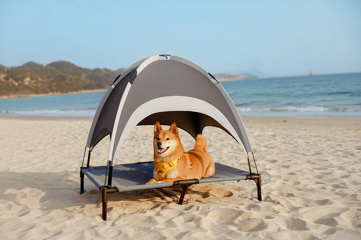 Multi-Functional Breathable Cooling Elevated Dog Bed with Canopy - PawAir