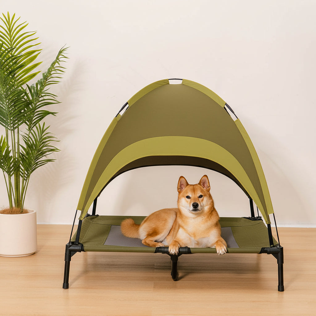 Multi-Functional Breathable Cooling Elevated Dog Bed with Canopy - PawAir