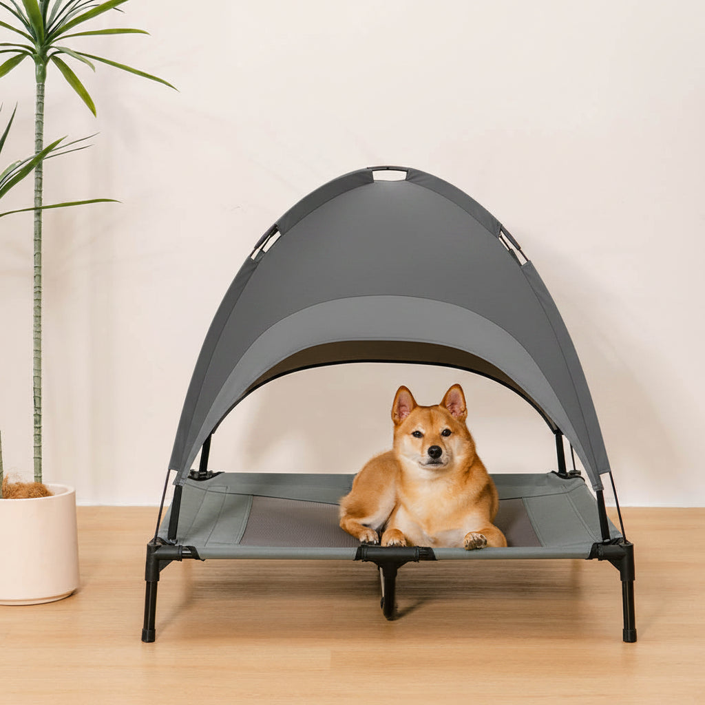 Multi-Functional Breathable Cooling Elevated Dog Bed with Canopy - PawAir