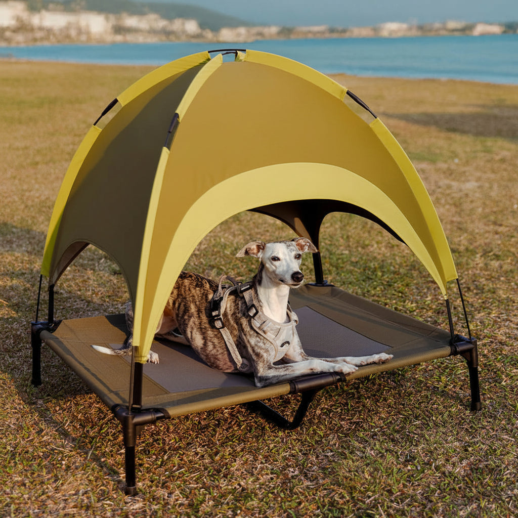 Multi-Functional Breathable Cooling Elevated Dog Bed with Canopy - PawAir