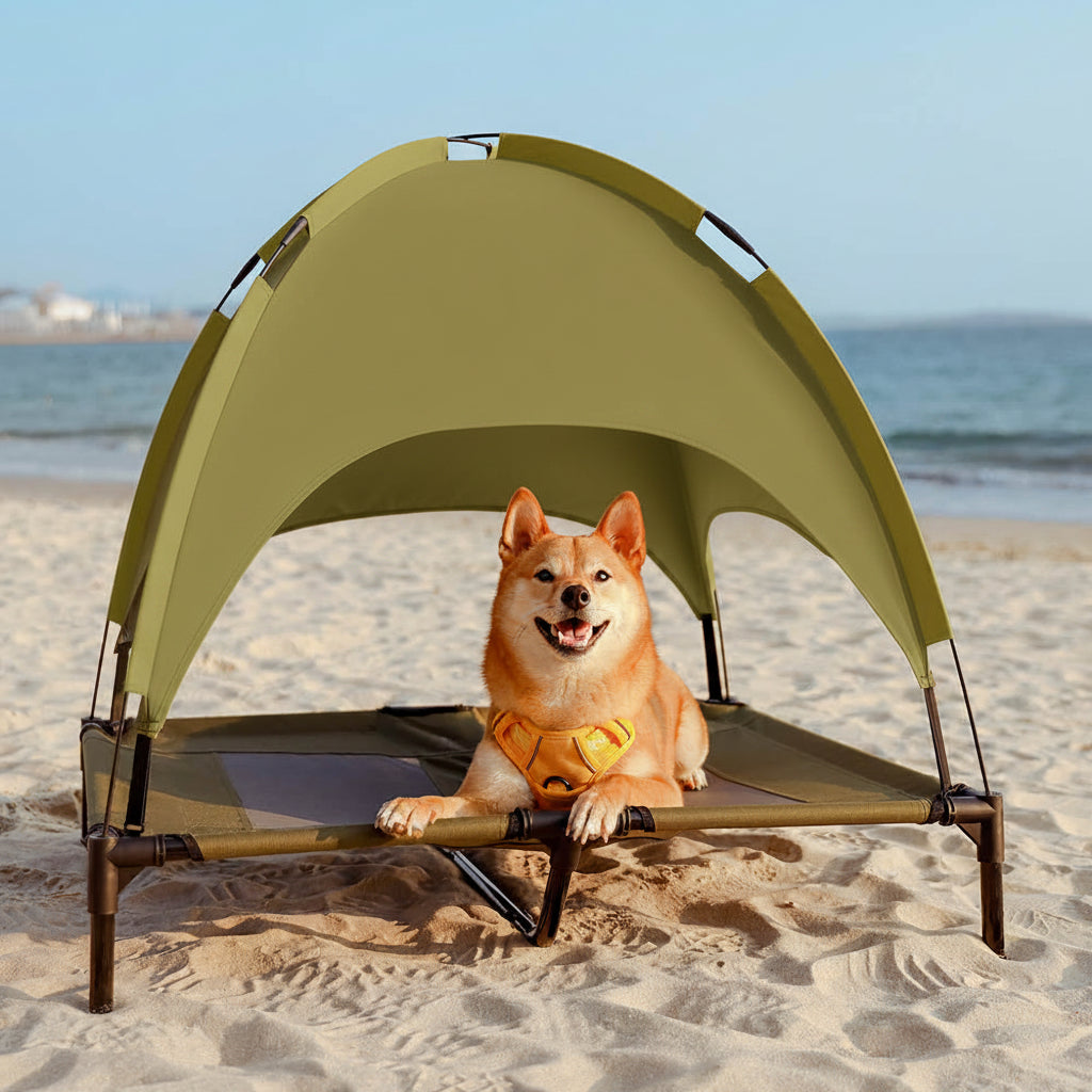 Multi-Functional Breathable Cooling Elevated Dog Bed with Canopy - PawAir