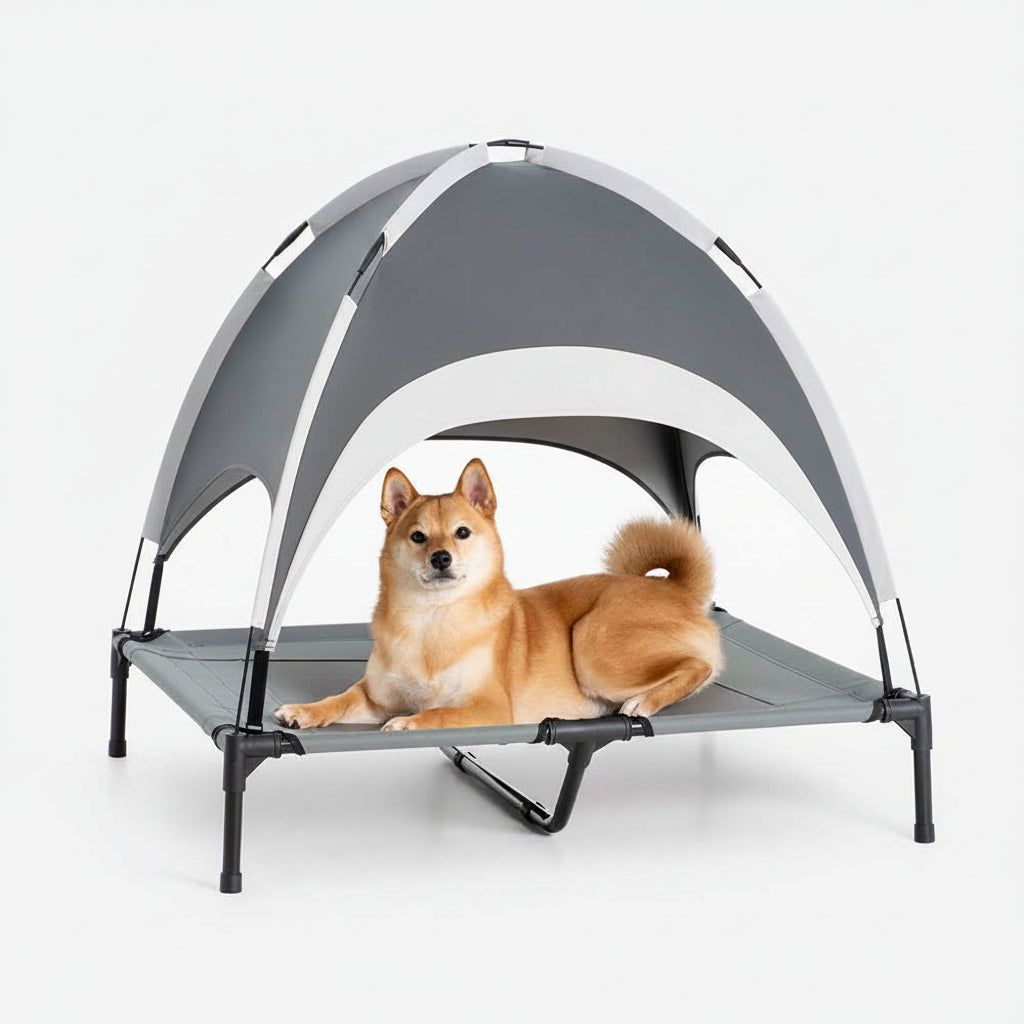 Multi-Functional Breathable Cooling Elevated Dog Bed with Canopy - PawAir