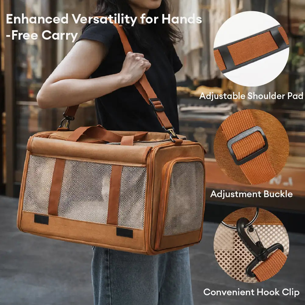 Airline Approved Portable Breathable Expandable Large-Capacity Cat Carrier Bag