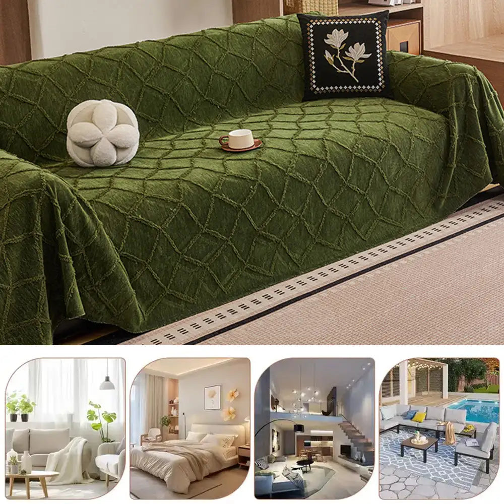 Retro Dschungel Jacquard Chenille Anti-Kratz Sofa Schutzhülle