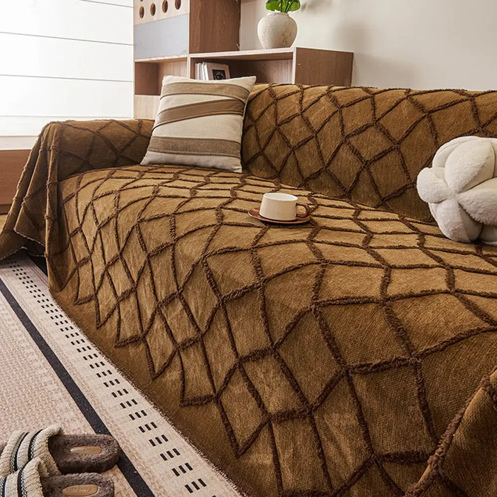 Retro Dschungel Jacquard Chenille Anti-Kratz Sofa Schutzhülle
