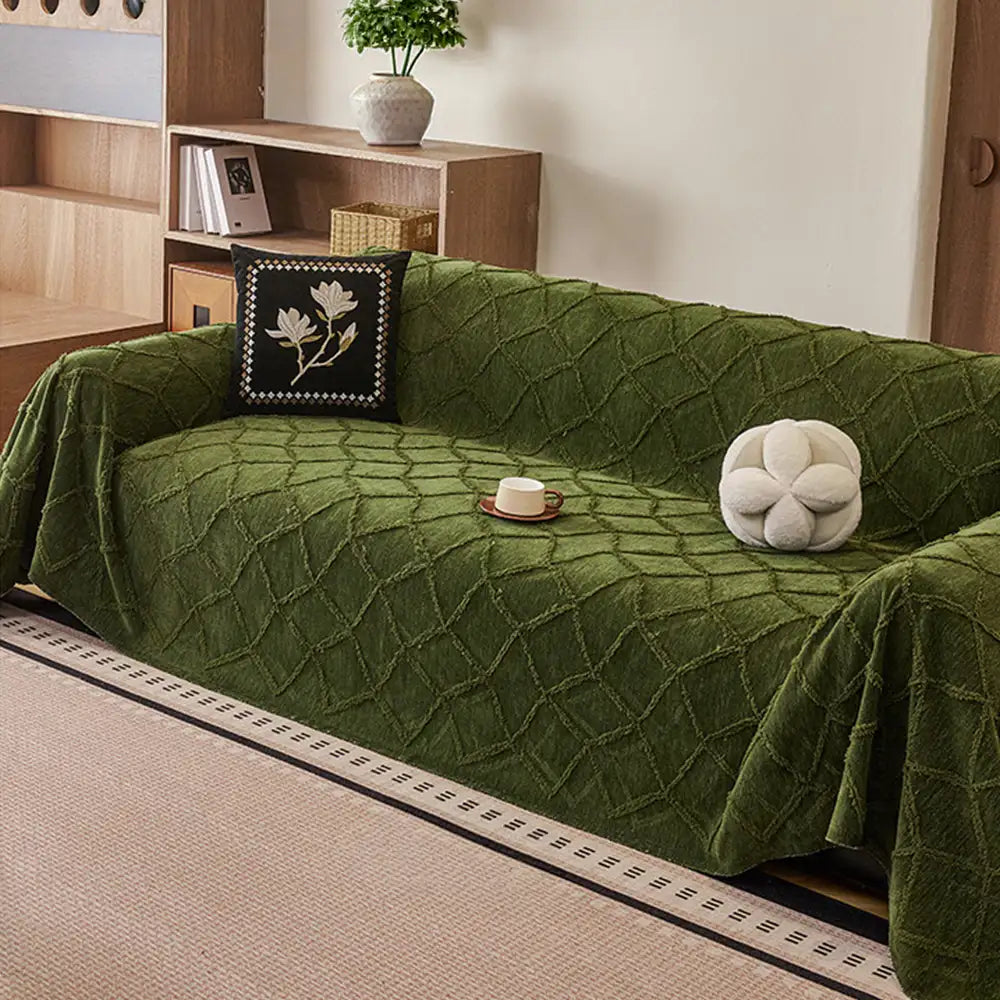 Retro Dschungel Jacquard Chenille Anti-Kratz Sofa Schutzhülle