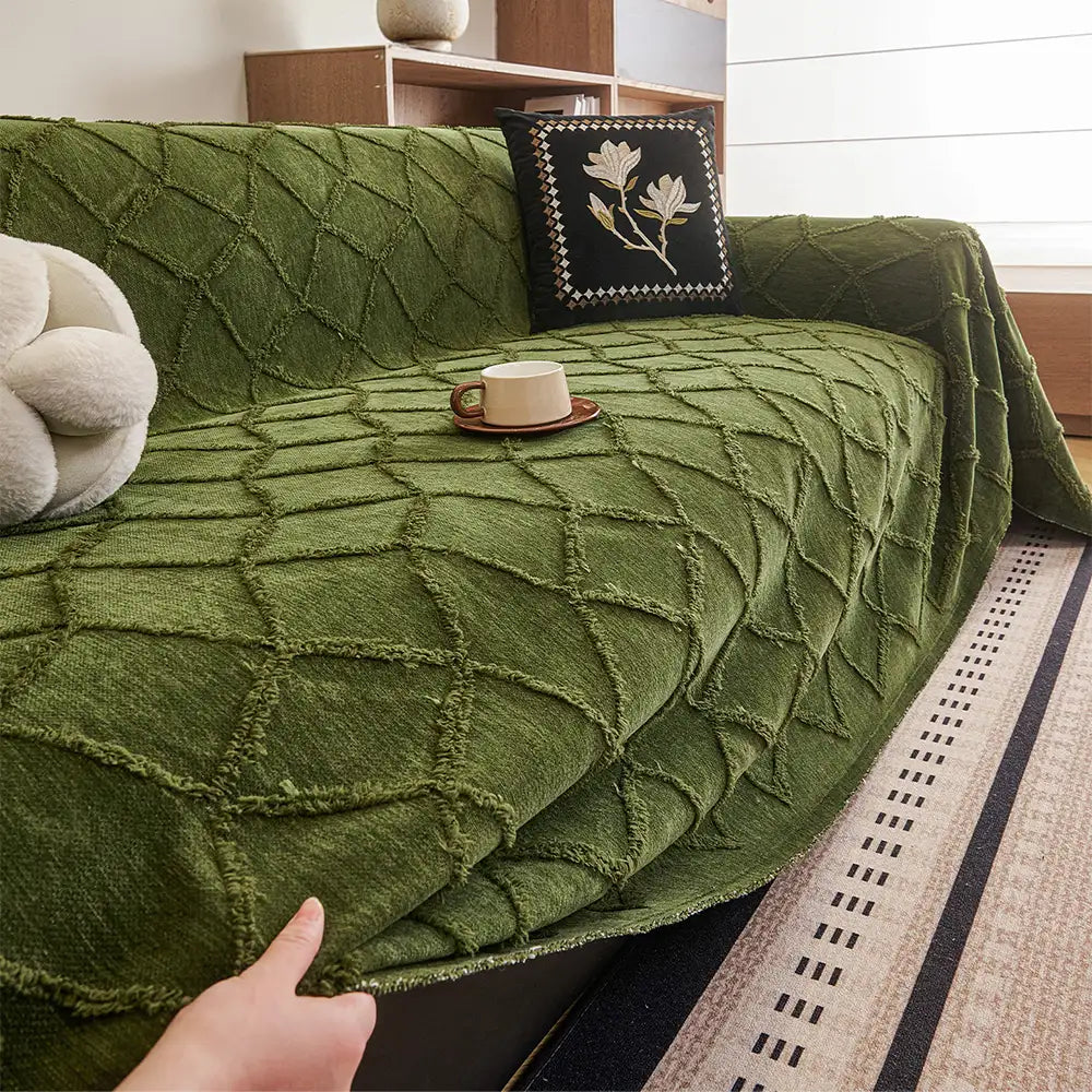 Retro Dschungel Jacquard Chenille Anti-Kratz Sofa Schutzhülle